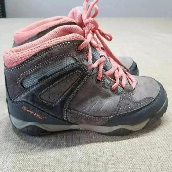 Hi-Tec Suede Lace up Dri Tec Hi Top Kids Snow Boots Size 2 - Picture 3 of 11